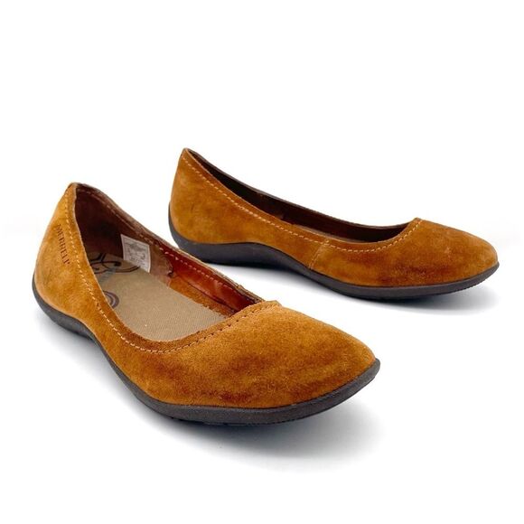 Merrell Avesso Suede Slip On Shoes Ballet Flats in Oak Cognac Women’s Size 7.5 - Picture 3 of 16